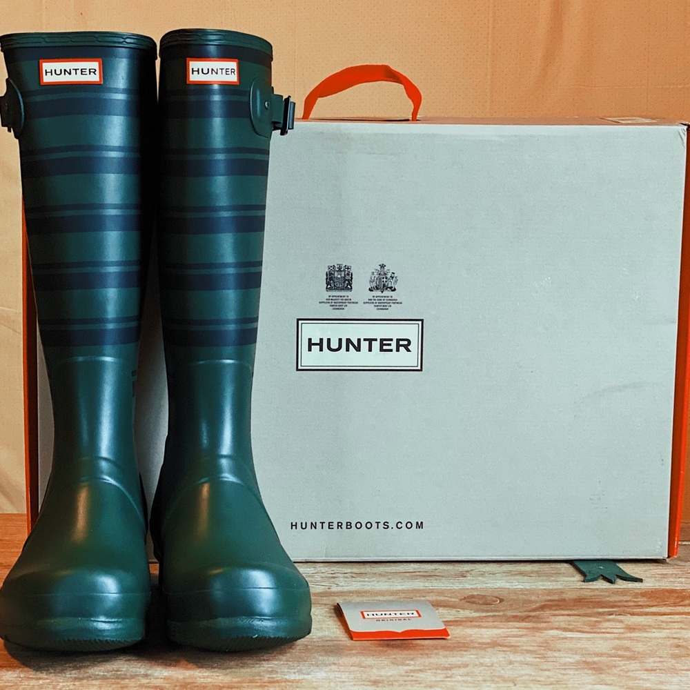 Hunter, Men’s Original Garden Stripe Tall NWT